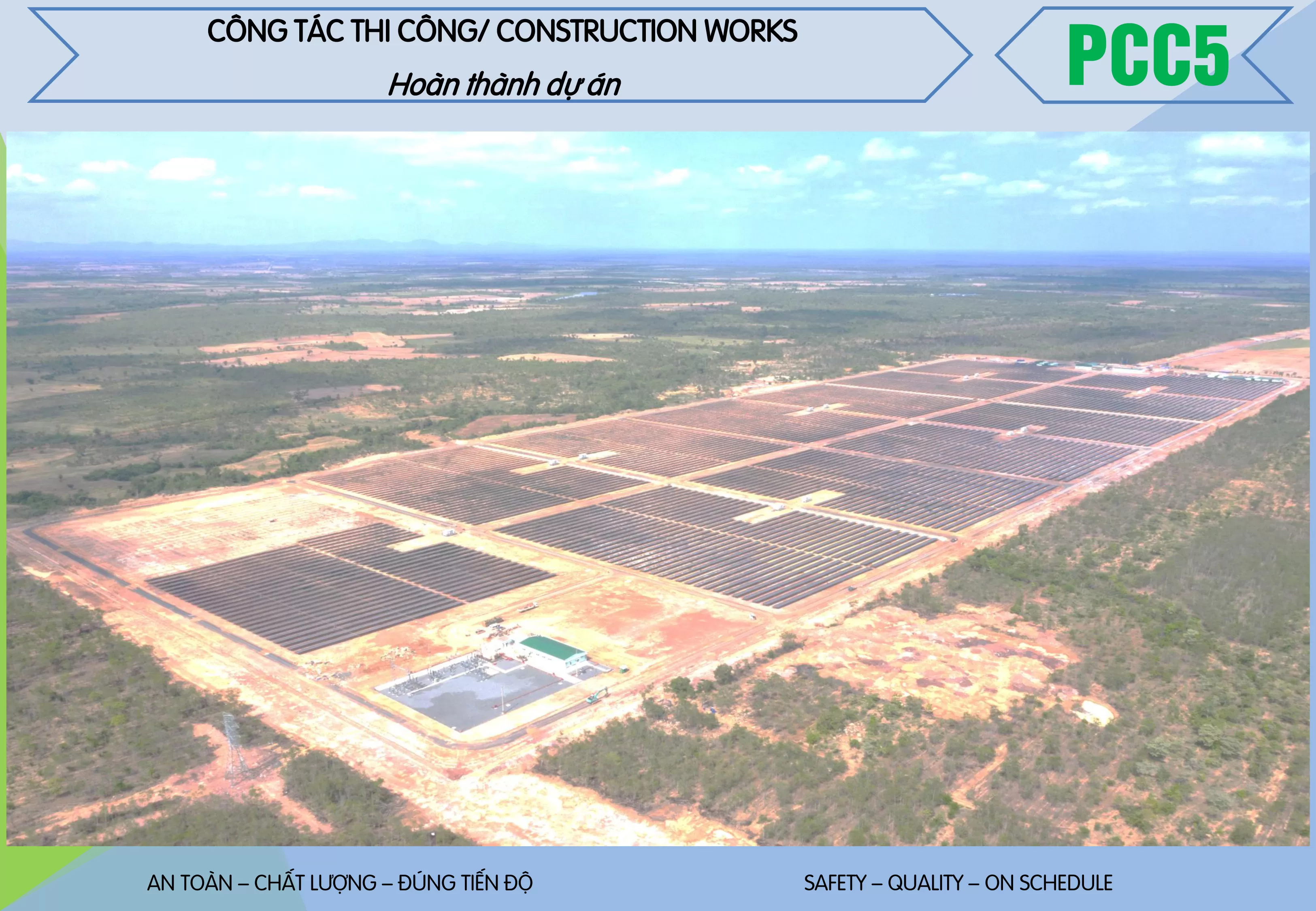 Hình ảnh thi công dự án Nhà máy điện Mặt trời Long Thành 1 - Đắk Lắk